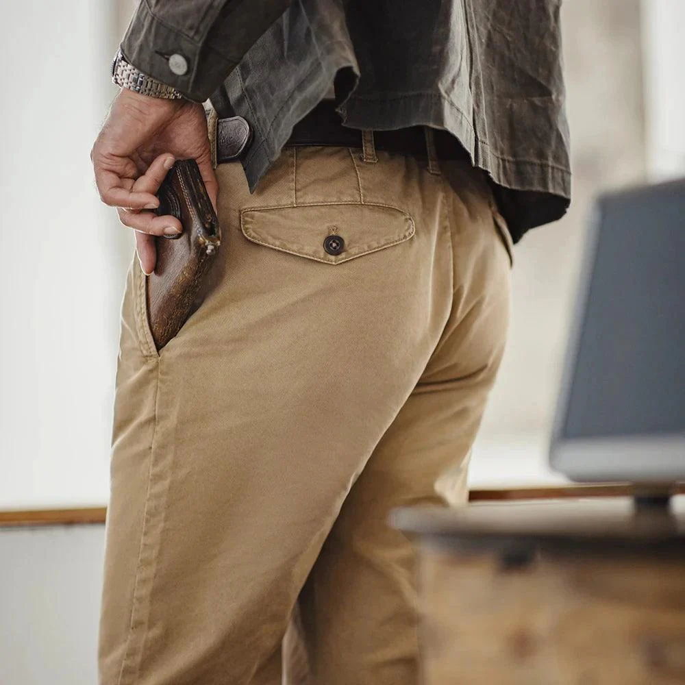 Classic Khaki Twill Pants - Image 3