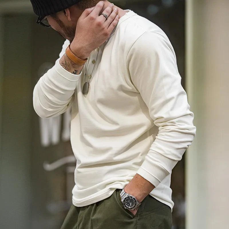 Long Sleeve Henley T-shirt - Image 6