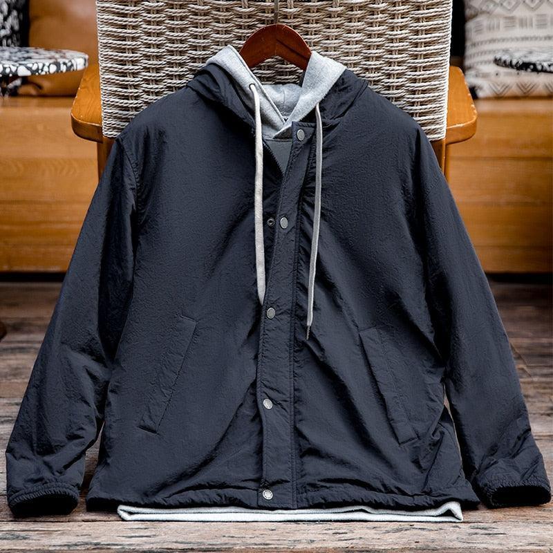 Navy Blue Parka Jacket - Image 3