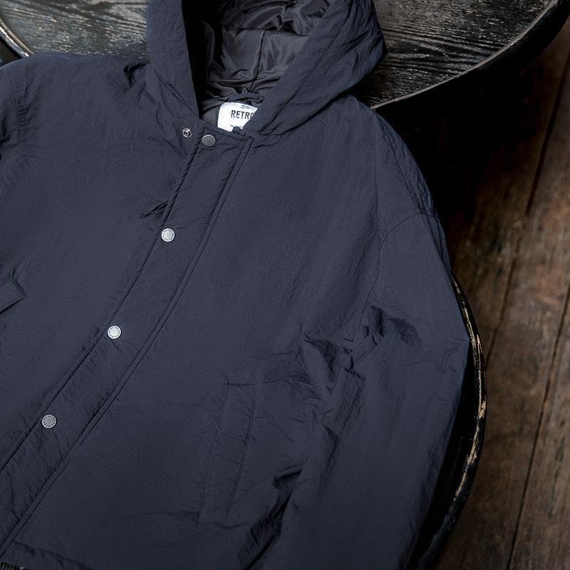 Navy Blue Parka Jacket - Image 5