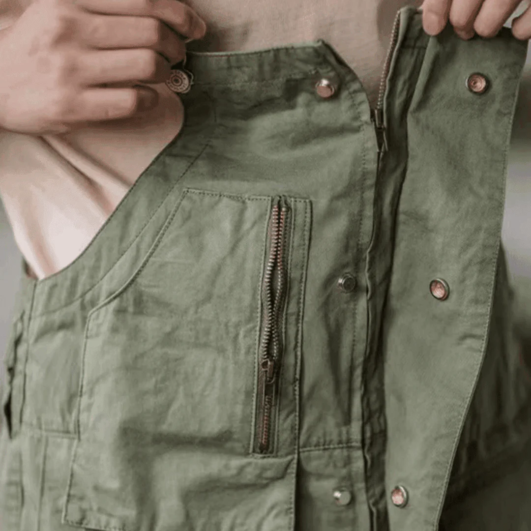 Sloppy Overalls Big Pockets Workwear with Zipper Fly - Image 15