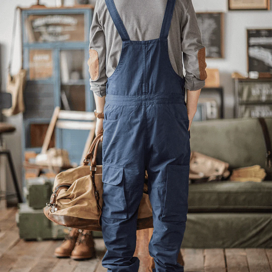 Sloppy Overalls Big Pockets Workwear with Zipper Fly - Image 19