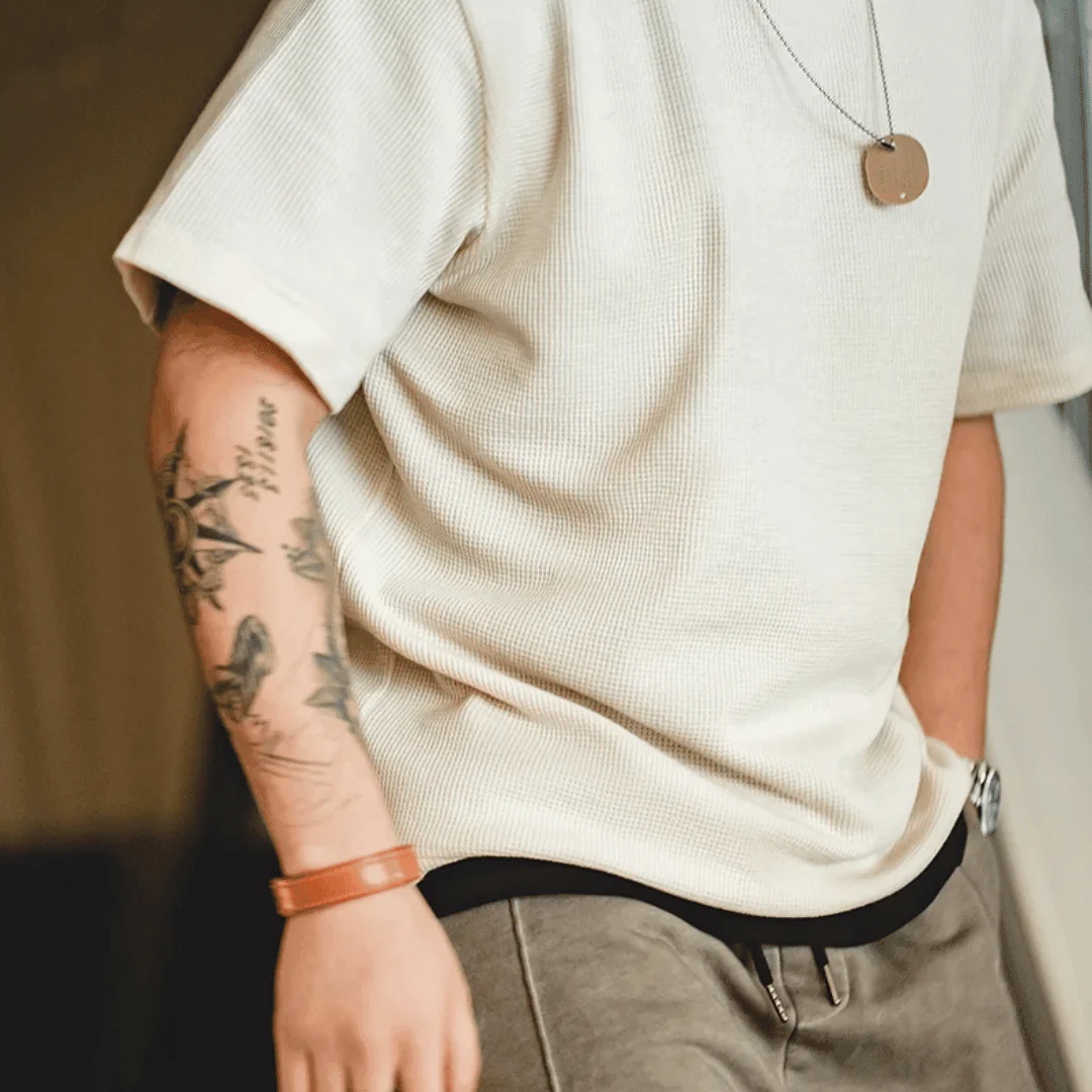 Waffle Pattern T-Shirt - Image 6
